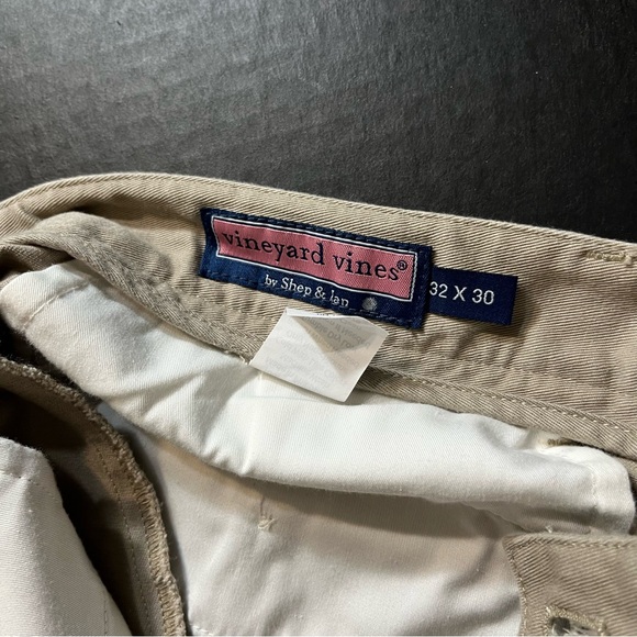 Vineyard Vines Light Brown Cotton Twill Club Pants32Wx30 Cotton Flat Front Chino - Picture 4 of 4